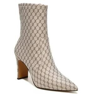 Franco Sarto Women's L-Avana Mid Calf Boot 8 NWOT Logo Ankle Heel Point Toe